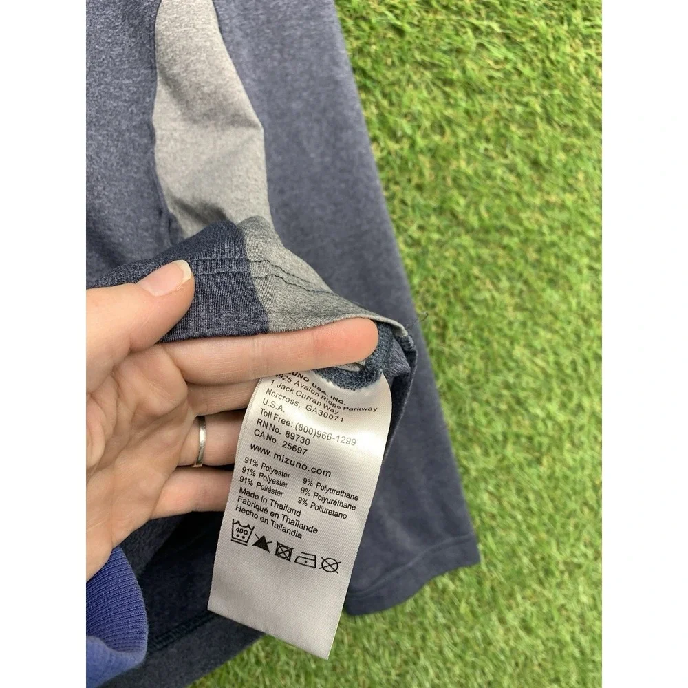 New England Patriots 1/4 Zip Mens Large Grey Pullover Windshirt Baseball Mizuno